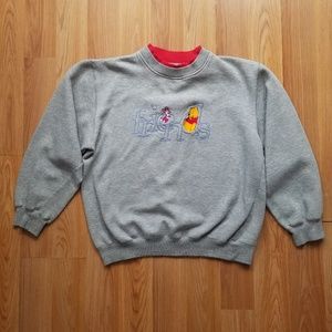 VTG Pooh & Piglet Friends Embroidered Sweatshirt